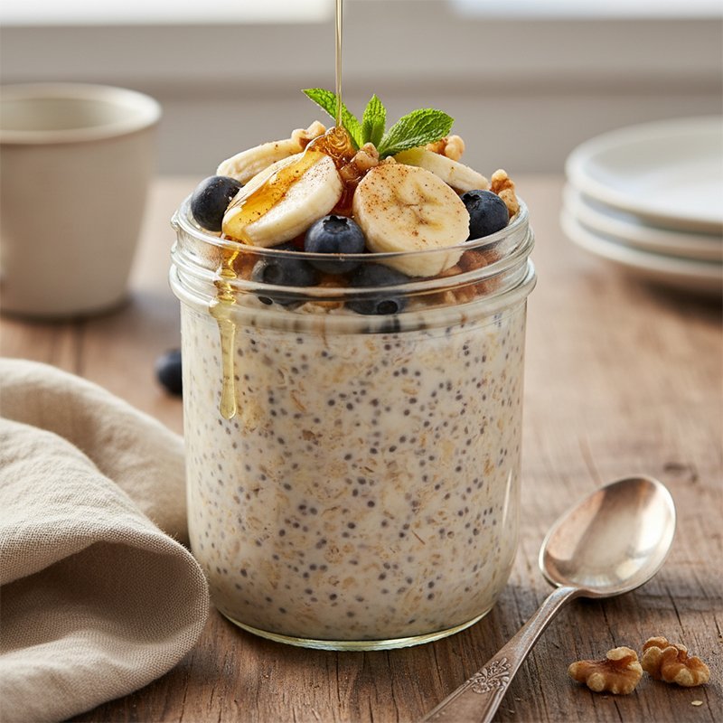 Overnight Porridge (Flocons d’avoine sans cuisson)