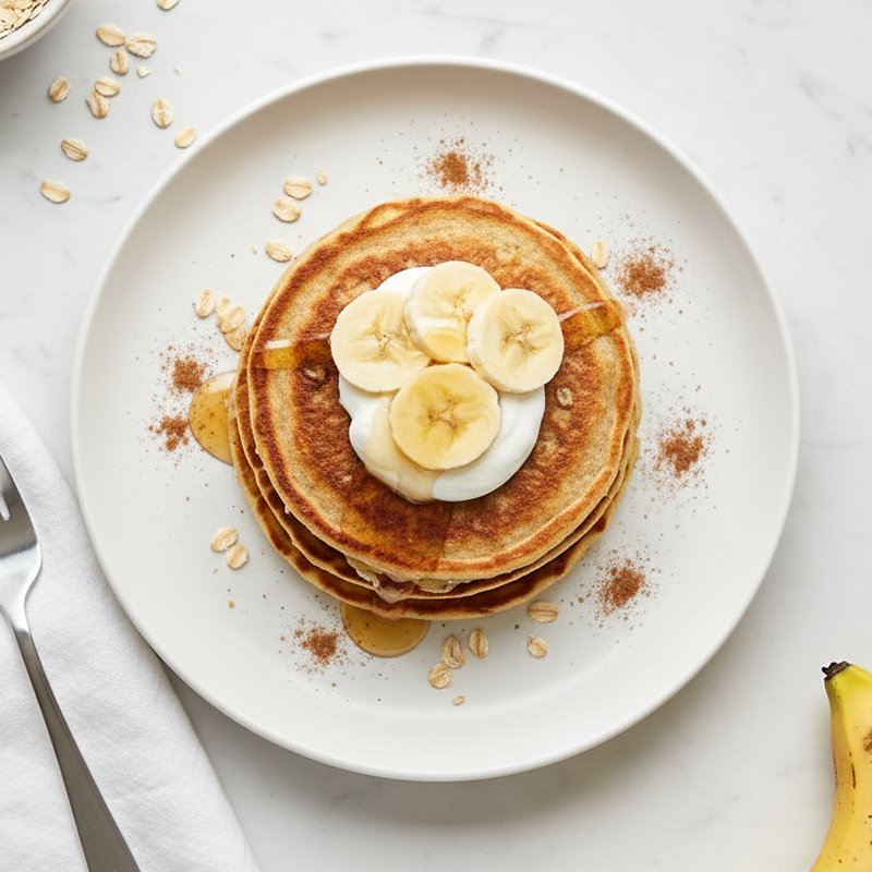 Pancakes Banane Et Flocons D’avoine (Sans Sucre)