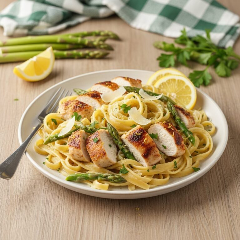 Poulet Au Citron Et Asperges