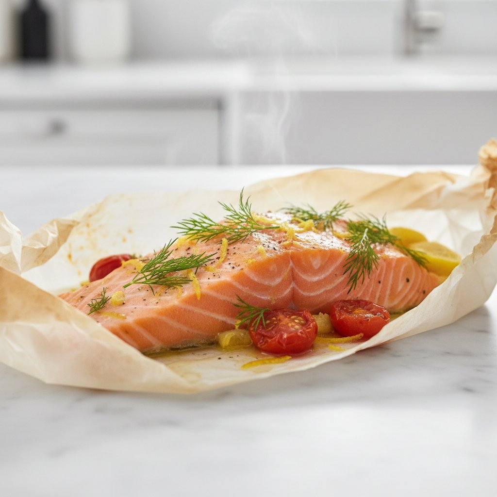 Saumon En Papillote Citron Aneth