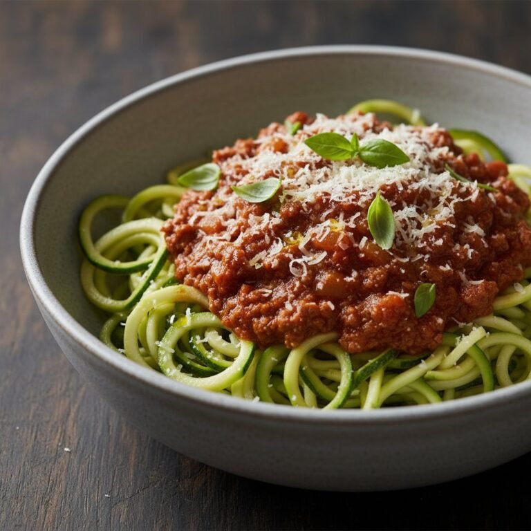 Spaghetti De Courgettes À La Bolognaise