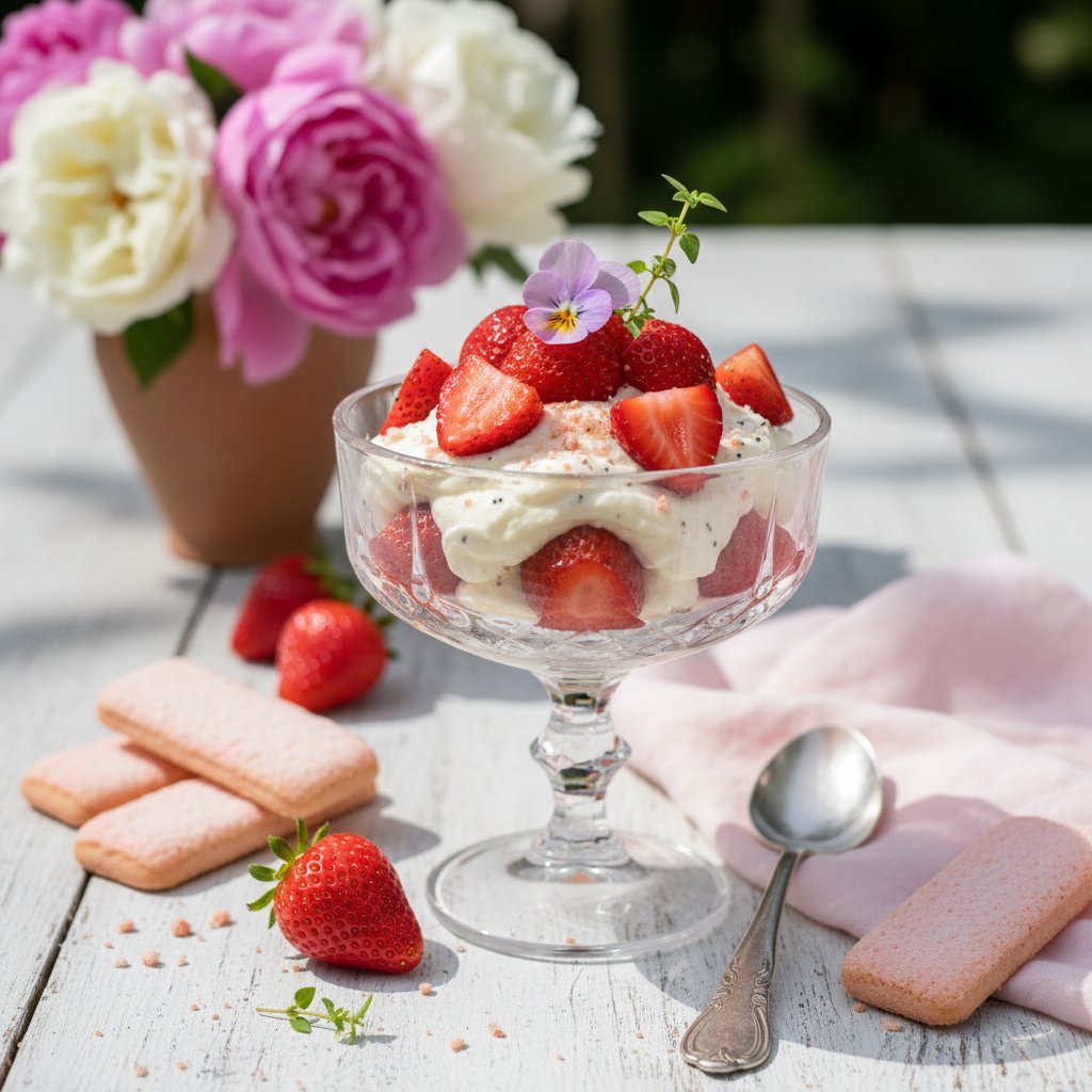 Tiramisu Aux Fraises Et Biscuits Roses De Reims