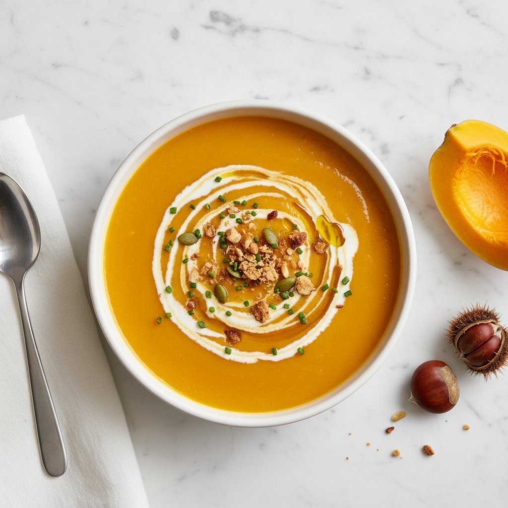 Velouté De Butternut Et Châtaignes