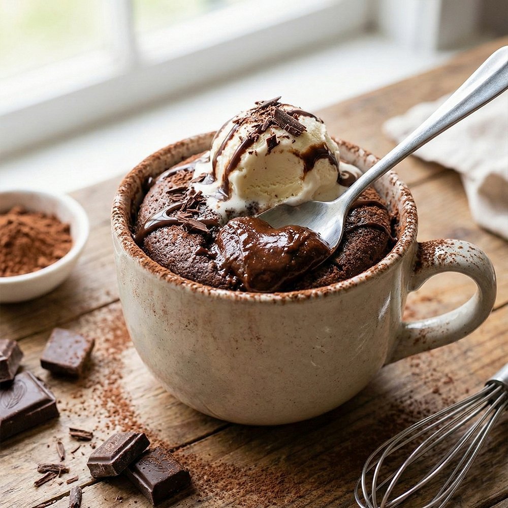 Mug Cake Au Chocolat Fondant 5 Minutes(1)