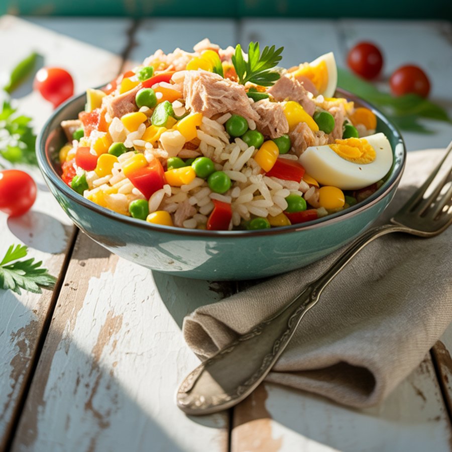 Salade De Riz Composée Variée