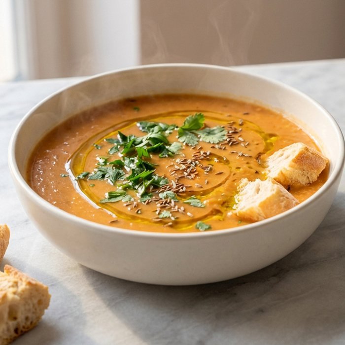 Velouté De Lentilles Corail Au Cumin